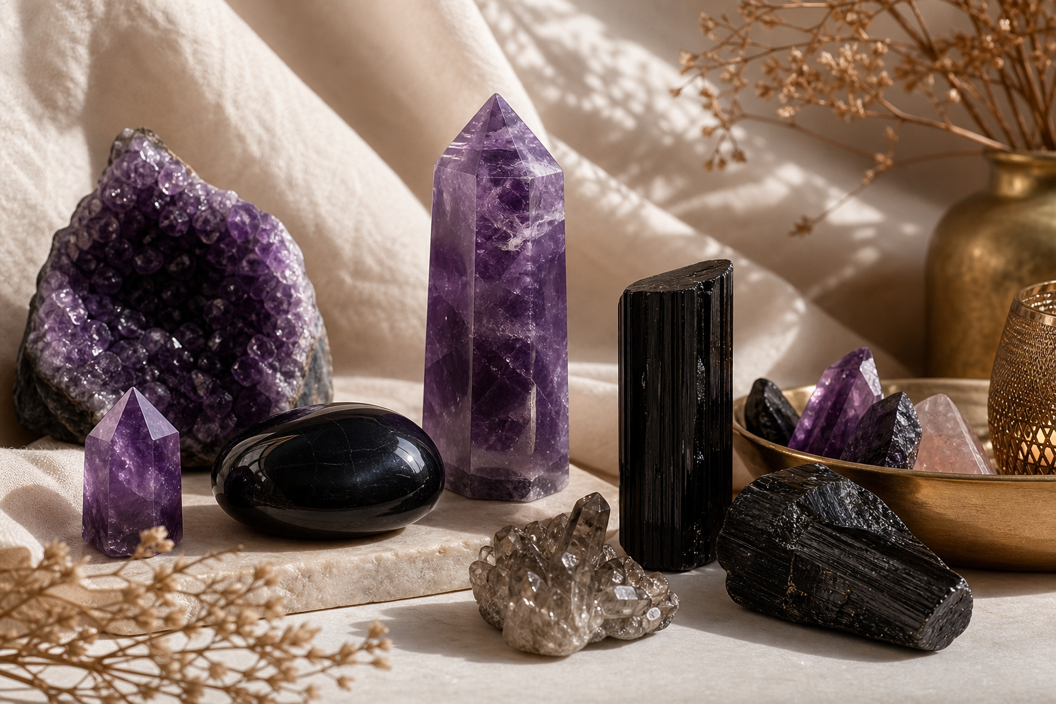 Crystals for Protection From Negative Energy