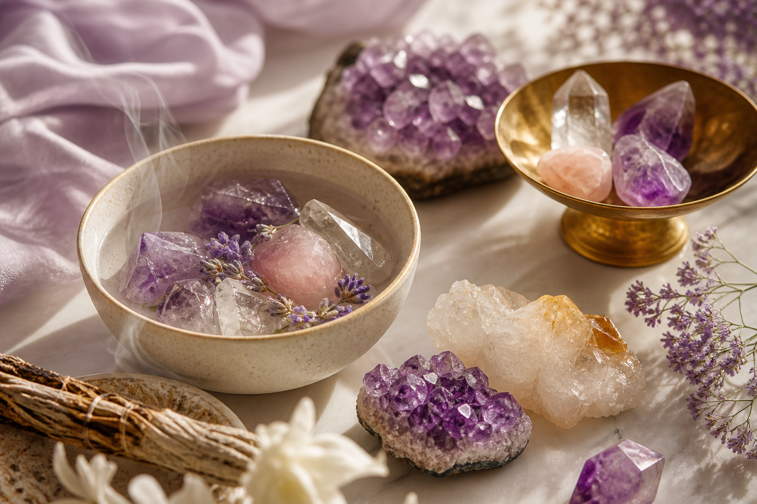 How to Cleanse and Charge Your Crystals