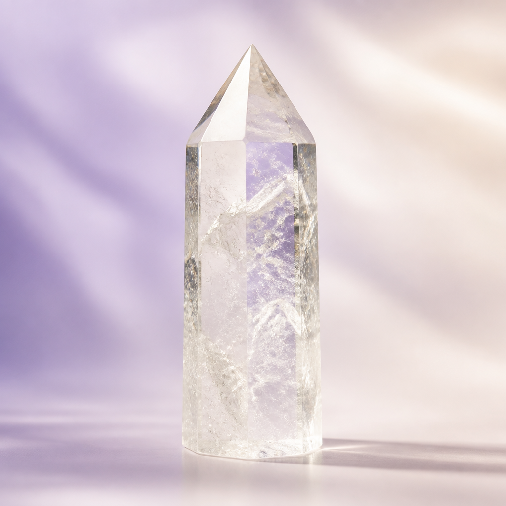 Clear Quartz Generator Point Tower